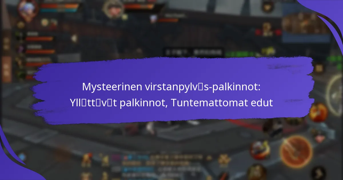 Mysteerinen virstanpylväs-palkinnot: Yllättävät palkinnot, Tuntemattomat edut