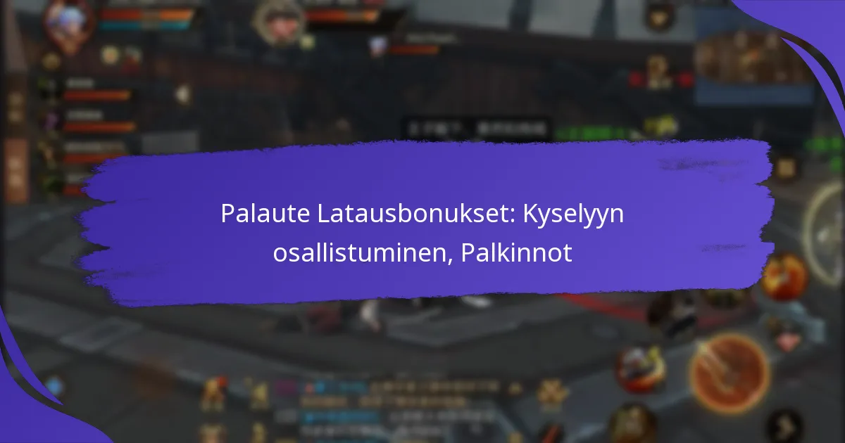 Palaute Latausbonukset: Kyselyyn osallistuminen, Palkinnot