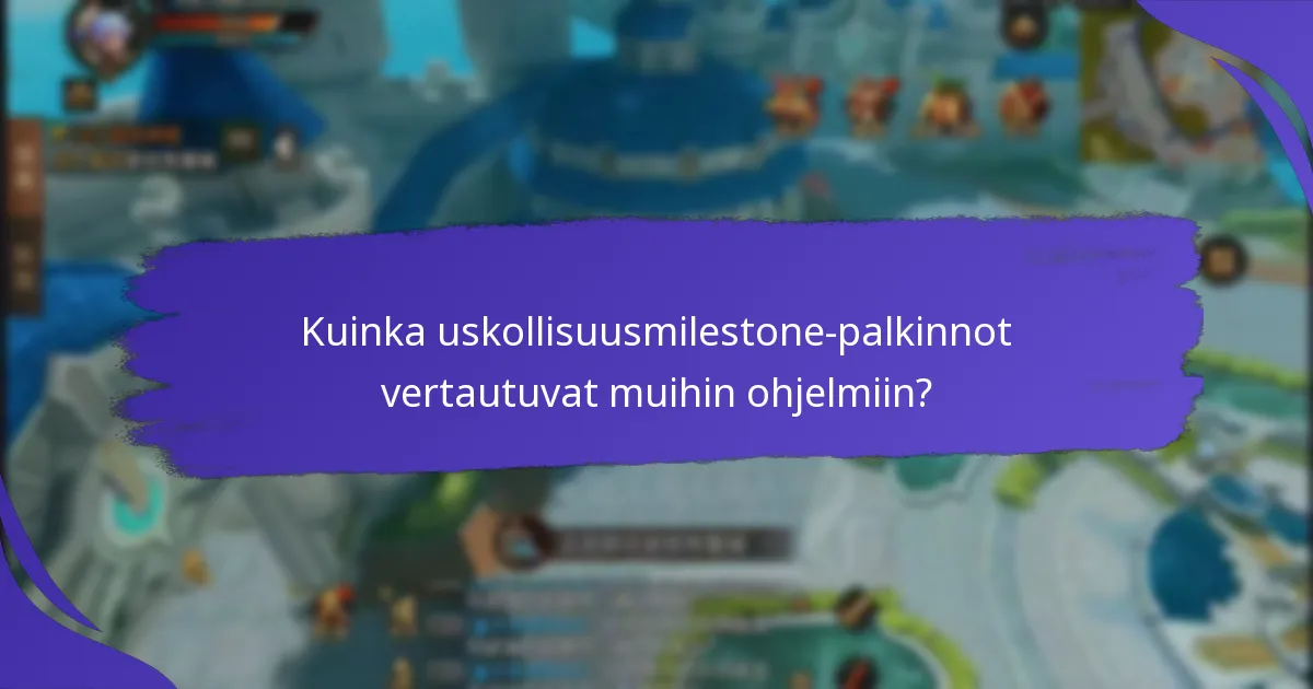 Mitkä ovat kelpoisuusvaatimukset uskollisuusmilestone-palkinnoille?